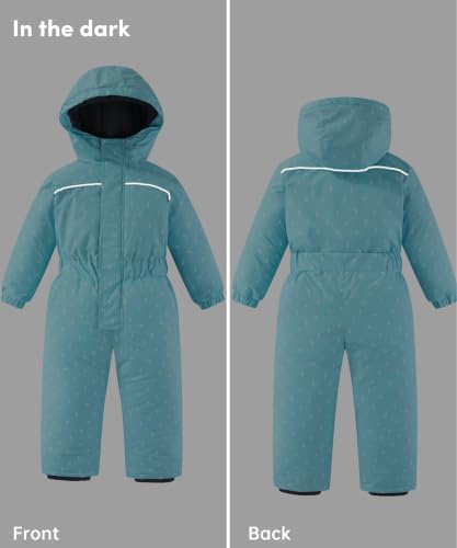 Image of Hiheart Boys Girls One Piece Snowsuit Waterproof Ski Snowboard Coverall