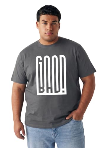 Image of Men Plus Size Printed Cotton Tee Regular Fit Round Neck Half Sleeve T-Shirt