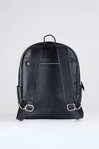 Image of Bellish Altair Genuine Leather Backpack | Black | Laptop Backpack for Men & Women | Spacious Office Travel Bag with Laptop Compartment | Durable Stylish Everyday Backpack