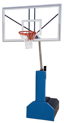 Thunder Supreme Steel-Acrylic Portable Basketball System with Regulation Size Backboard Sienna Orange