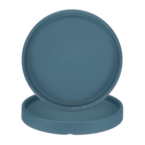 M METERXITY 2-Pack Ceramic Plant Saucer, 6.3 Inch 16cm Plant Water Catcher Tray