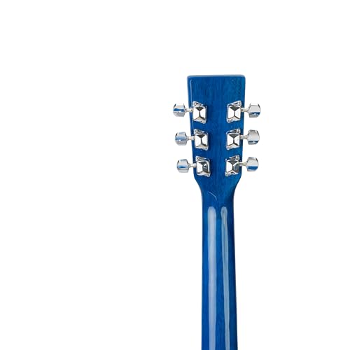 Image of Progressa Series Guitar: 36H Semi Acoustic Guitar - 36 Inches (Blue) | 6-String Natural Finish Wooden Guitar | Right Hand Semi Acoustic Guitar Kit for Beginners, Professional & Adults