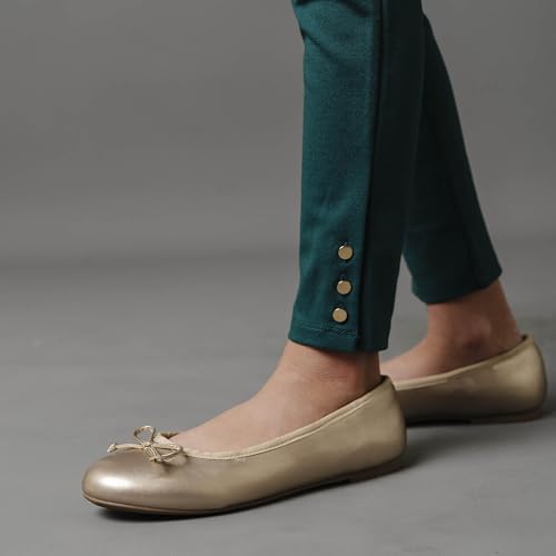 Image of Hope & Henry Girls' Ponte Pants with Button Details