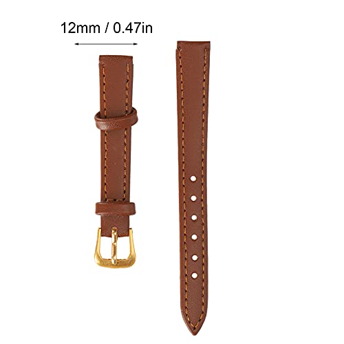 Horlogeband, praktische duurzame stevige horlogeband met gesp voor algemeen gebruik voor professioneel gebruik ter vervanging van horloge(12mm brown) - Afbeelding 6