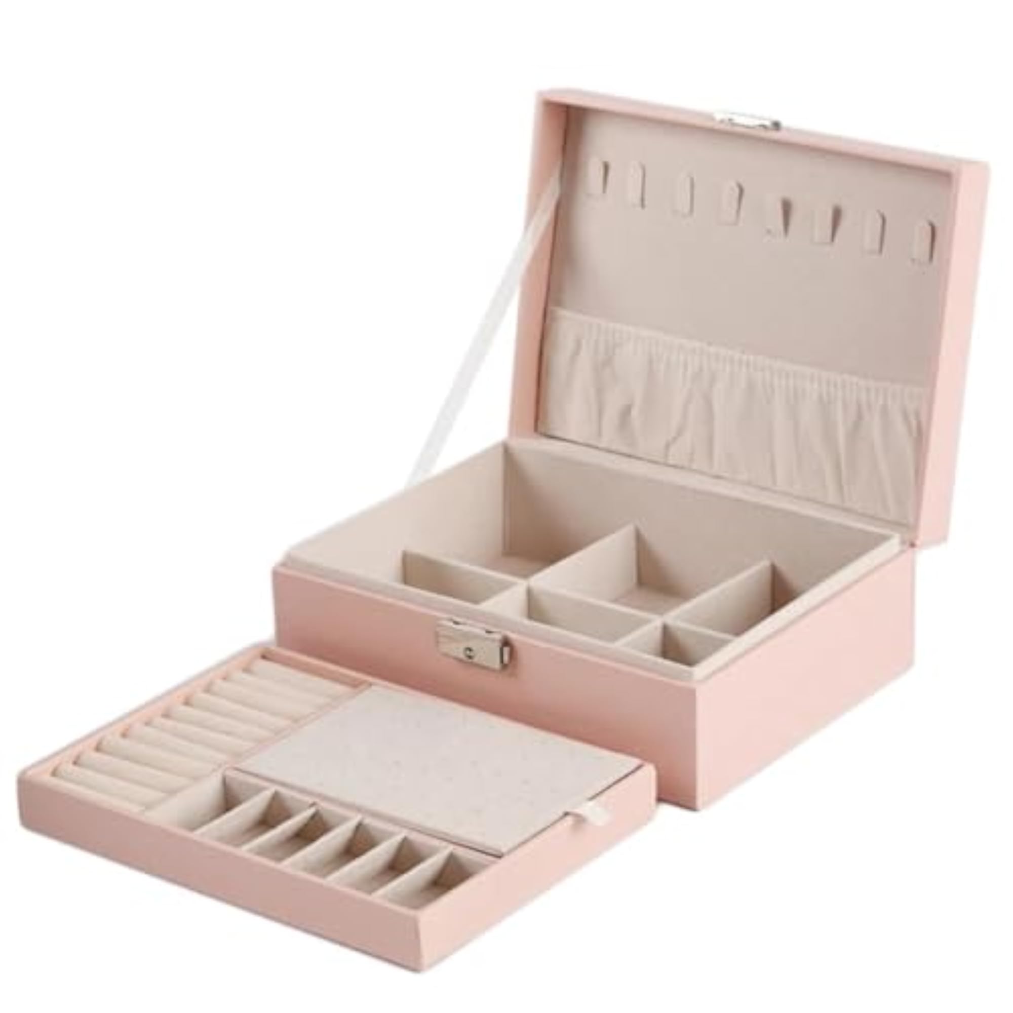 Acrylic Portable Jewellery Organiser Storage Box for Rings & Earrings
