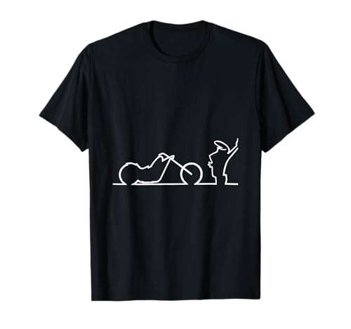 Style La Linea sur Une Moto – Fans de rétro T-Shirt