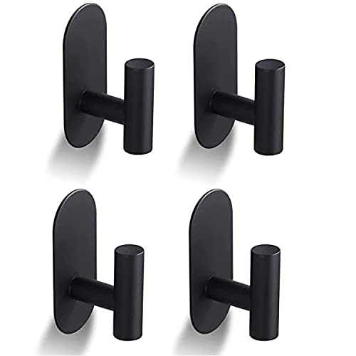 Ganchos Adhesivos para Pared 4 Piezas-XINGLO-Gancho Pared Sin Taladro Gancho Acero Inoxidable SUS304, Soporte Toallas sin...