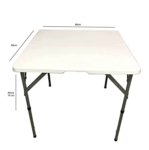 Mesa Maleta Dobrável Quadrada 86x86x0,74cm Cor Branca