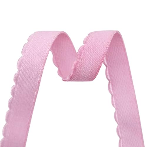 Bristlegrass Elastic Band for Sewing, 5/8 Inch 2 Yard Rose Pink Elastic Bands for Sewing Waistband and Pants Waist,Tan Knit Elastic Band for Wig, High Elasticity (2Y 5/8