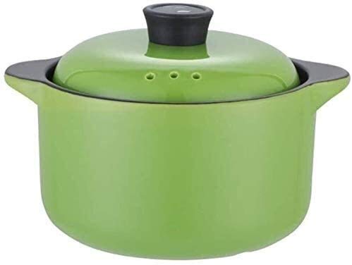 Cazuela clásica de cerámica refractaria con tapa, olla esmaltada, cazuela de hierro fundido, cacerola de horno holandés con tapa, saludable y no se decolora, cacerola de cerámica para la cocina del
