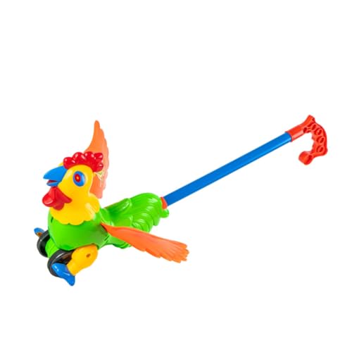KESYOO Cartoon Trolley Rooster Design Pushing Cart for Cognitive Play Early Education Walker Engaging Pulling for Fun Learning Experience