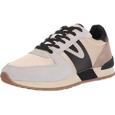 TRETORN womens Women's Lace-up Loyola Women s Lace Up Casual Fashion Sneakers Shoes with Classic Vintage Style, White/Taupe/Black, 8 US Cover