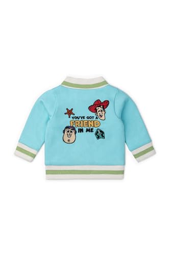 MONICA + ANDY Disney Zip Bomber Jacket Size 18-24 Months Toy Story Friends on Light Blue 100% Organic Baby Clothes for Girls and Boys Super Soft Fabric Sizes for Kids Toddler & Infant