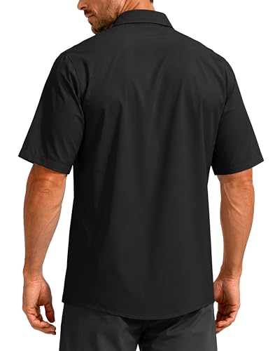 Image of G Gradual Men's Fishing Shirts with Zipper Pockets UPF 50+ Lightweight Cool Short Sleeve Button Down Shirts for Men Hiking