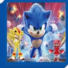 Sonic The Hedgehog 2 Party Tableware Set Plates Banners Kids Birthday Supplies. (20pcs napkin)
