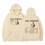 felpa con cappuccio per donna uomo merch stampato alex singer warren music tour casual a maniche lunghe pullover top unisex-khaki||l
