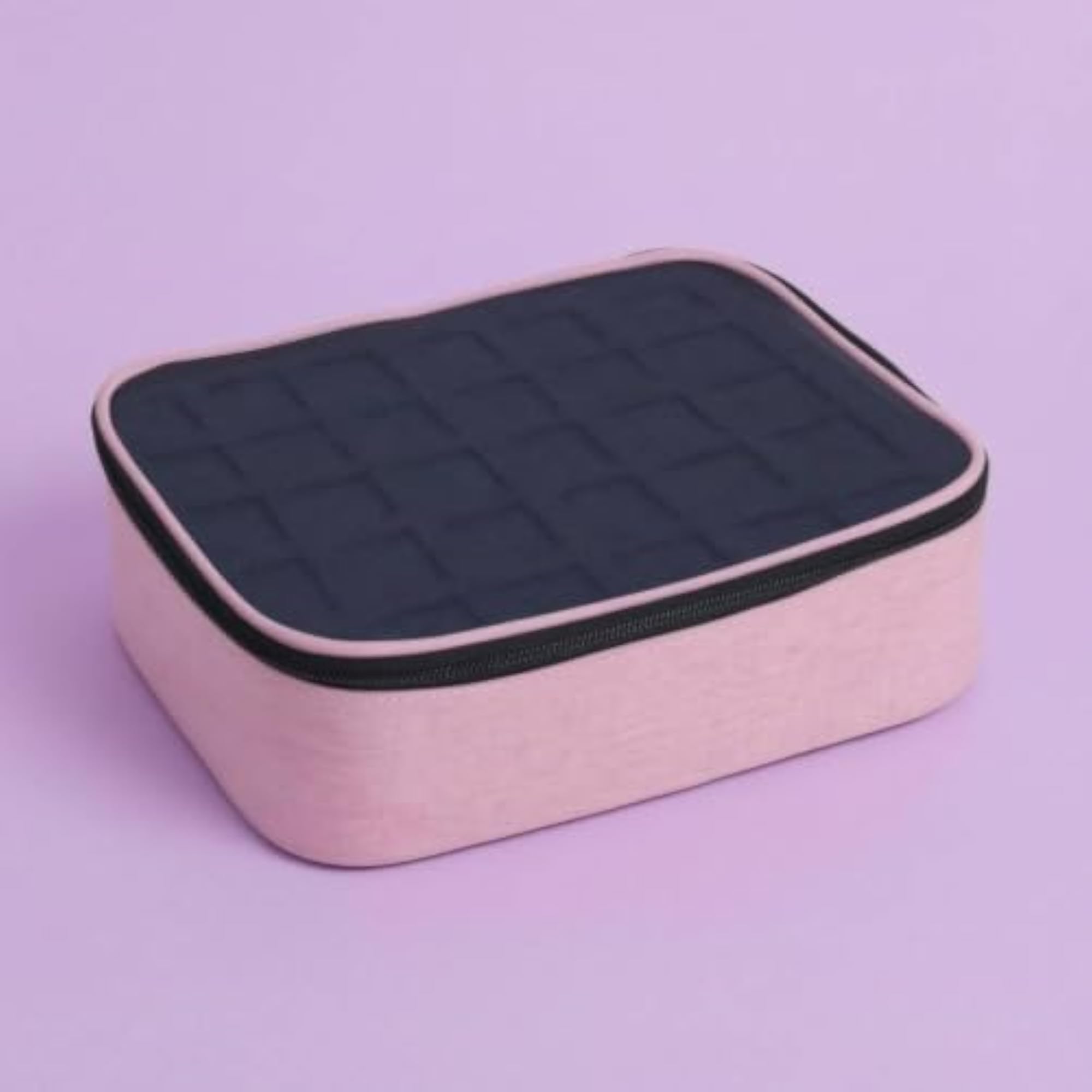 Transparent Lid Nail Polish Organizer Case, Blue