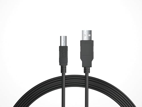 Image of Printer Cable 1.5 Meter, Square USB A to USB B Cable for Printer /Scanner Epson, HP, Canon, Brother, Ethernet Print Smoothly Connect to Computer /Laptop /Pc - USB 2.0 Type B (Black)