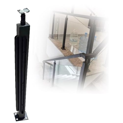 Poste de barandilla de vidrio de acero inoxidable para terraza y balcón, moderna balaustrada al aire libre con diseño de borde B