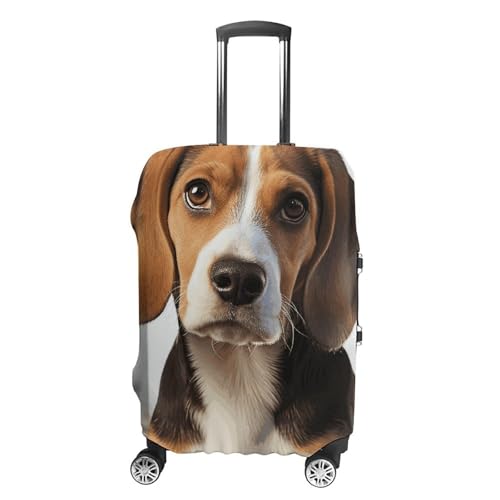 Travel Luggage Cover Suitcase Cover Suitcase Protector Cute Beagle Dog Luggage Covers Washable Baggage Cover Elastic Anti-Scratch Suitcase Case Protector for Adult Personalized Suitcase Covers
