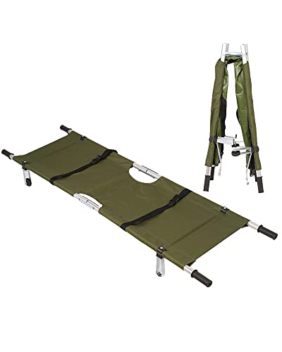 Cortadora de Rescate de mergencia Multifuncional de aleación portátil de Aluminio Cuerda de Transporte de Pacientes de Primer auxilio Bad para Ambulancia, Verde