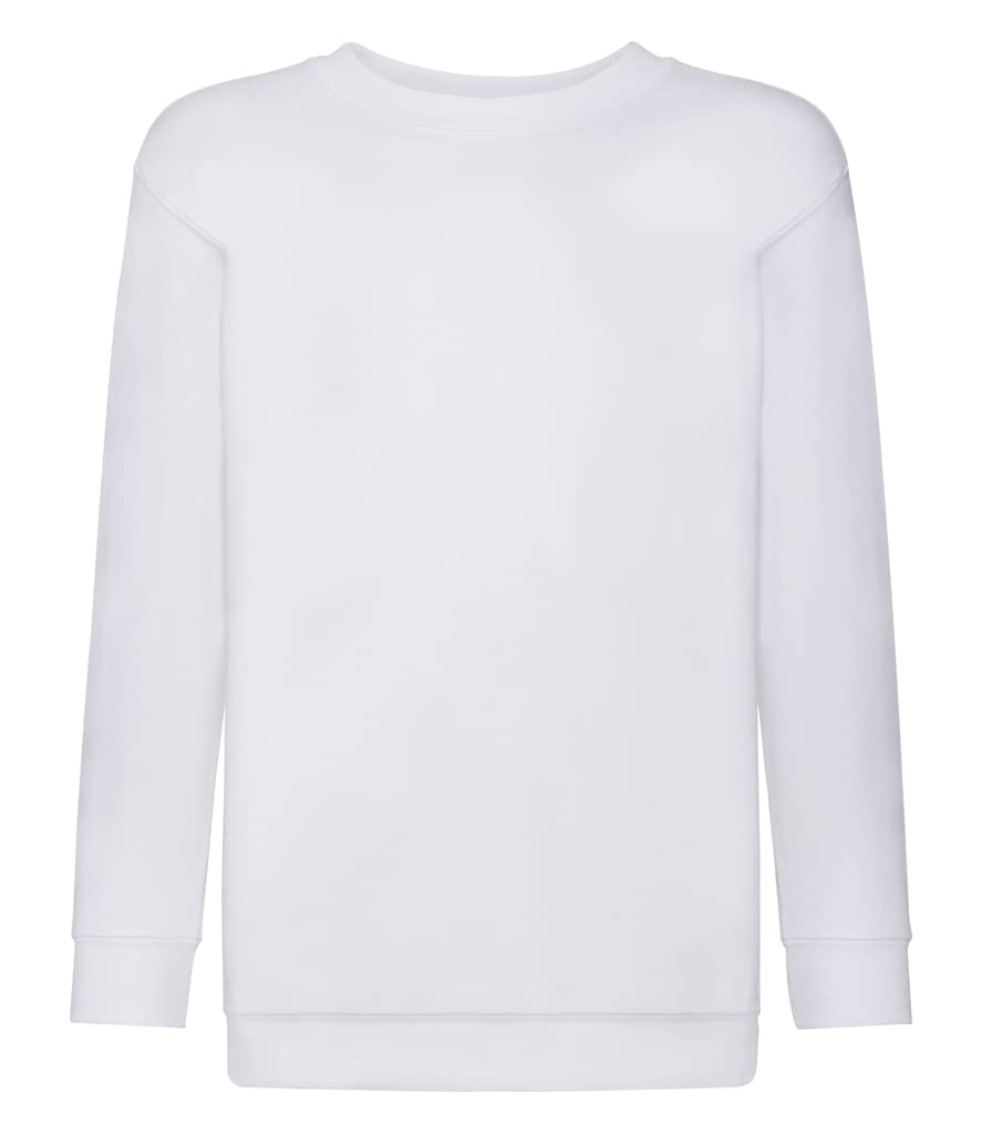 Fruit Of The Loom Boys White ' Sweatshirt Bianco 14-15 Years