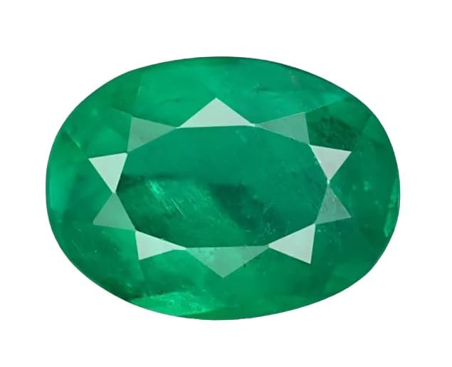 Emerald Gemstone Original 1.10 Carat 2.25 Ratti Certified with Lab Report & Guarantee Certificate Natural Panna Stone Top Quality for Astrology Benefits for Men & Women (E224)