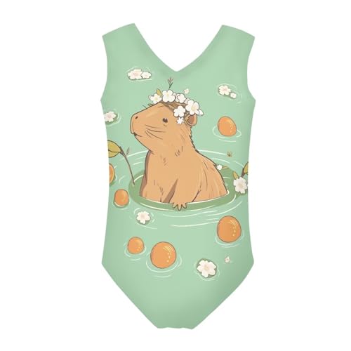 Image of Biyejit Girls Leotards Dance Sport Wear Gymnastics One-Piece Swimwear for Kids 3-14 Years