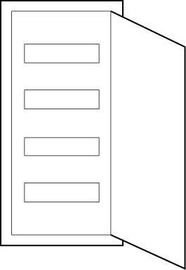 Preisvergleich Produktbild ABN Braun - 4-fach-Verteilerschiene mit der Tür
