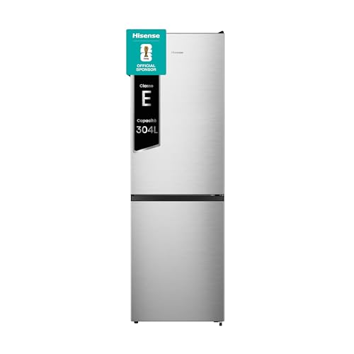 Hisense MC60300IE Frigorifero Combinato, Libera installazione,Total No frost, Ventilazione MultiFlow, Doppia porta reversibile, Inox, Altezza 186 cm,Capacità netta 300 litri, Controllo Touch, Classe E