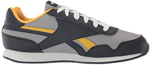 Reebok Boy's Classic Jogger 3.0 Cross Trainer, Vector Navy/Pure Grey/Always Yellow, 12 Little Kid #TOP5