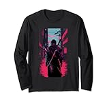 retro cyberpunk samurai camicia giapponese vaporwave estetica maglia a manica