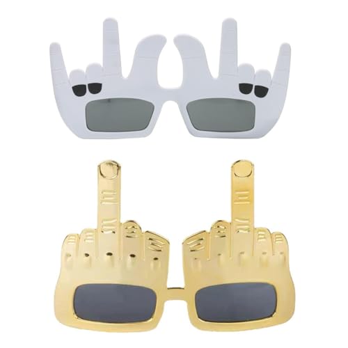 CWPFVQA Lunettes À Doigts Créatives, 2 Pièces, Accessoires De Danse, Fournitures De Fête, Lunettes Amusantes, Accessoires pour Vêtements