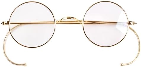 Agstum Retro Small Round Optical Rare Wire Rim Eyeglasses Frame