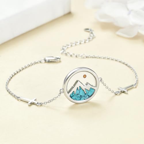 Image of AOBOCO Mustard Seed Bracelet 925 Sterling Silver Cross Bracelets Christian Faith Jewelry Gift for Women