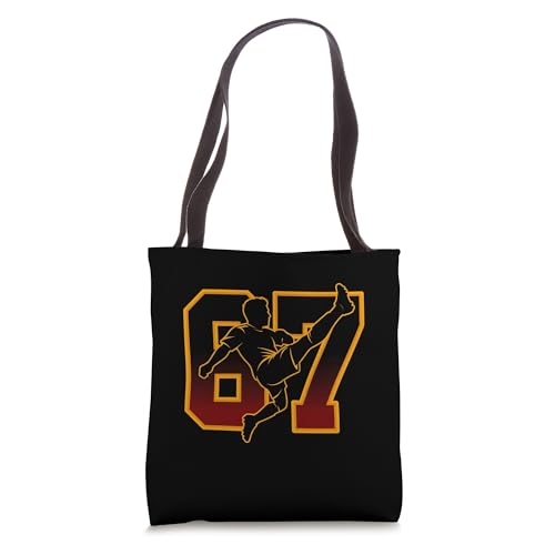 67 Soccer Player Six Seven Meme Gen Alpha Boys Kids Men Girl Tote Bag