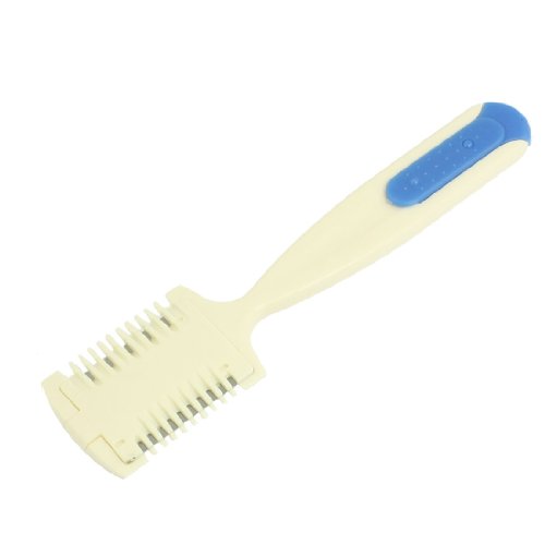 uxcell Plastic Childen Double Sided Hair Cutter Trimmer Blade Comb Tool Blue Beige