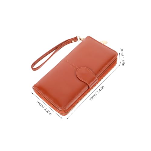 Oil Wax Leather Wallet Rfid Women's Zipper Clutch for Id Credit Cards Cash Pu Purse for Office Parties Gifts2