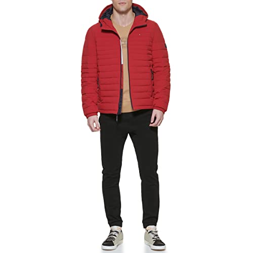Image of Tommy Hilfiger Men's Stretch Poly Hooded Packable Jacket