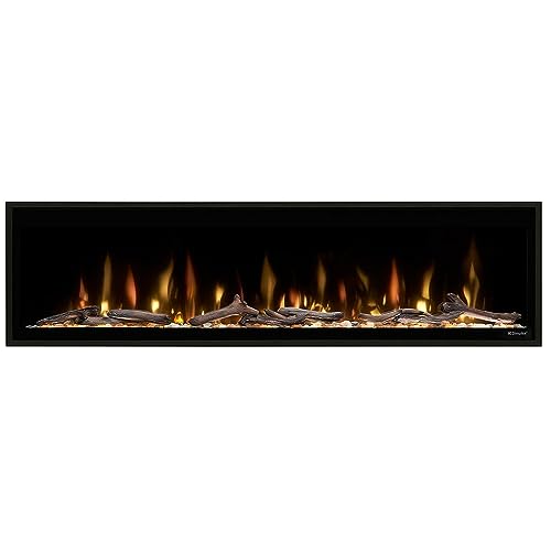 Dimplex Ignite Evolve 60 Inch Built-in Linear Electric Fireplace - Includes Driftwood Logs, Glass Media Kit, Multi-Function Remote - Personalize Flame Colors & Control with The Flame Connect App