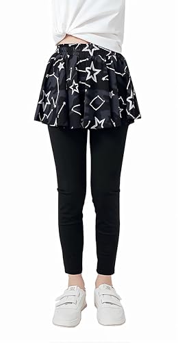 Girls' Sports Leggings with Ruffle Skirt Kids Yoga Running Tennis Stretchy Skinny Sports Pants 5-14 Years