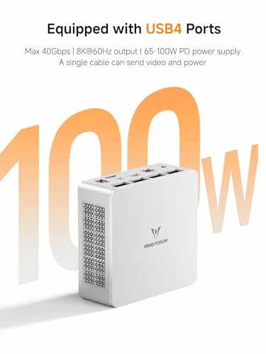 Image of MINISFORUM UM750L Slim Mini PC, AMD Ryzen 5 7545U Mini Computer(6C /12T, Up to 4.9GHz), 32GB LPDDR5 RAM & 1TB PCIe 4.0 SSD, HDMI /DP /USB4, 4 x USB Type A,2.5G LAN,WIFI6E /BT5.3