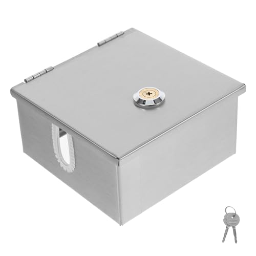 Boîtier électrique acier inoxydable argenté verrouillable pour prise de courant