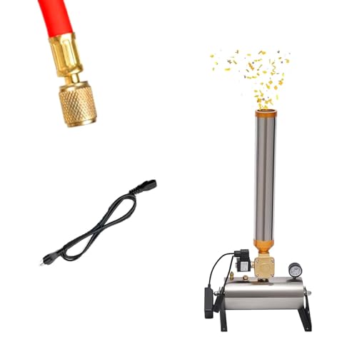 EPIKNOWEE Cañón de Confeti de Eyección Simultánea con Doble Mando a Distancia - Pack de 2 Lanzador de Confeti 150W - Spray de Ángulo Ajustable y Base Autónoma Para Displays en Bodas