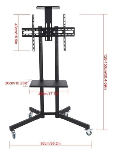 Soporte móvil ajustable para TV con ruedas miniatura 5