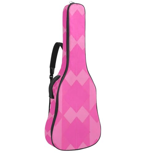 Étui guitare acoustique 40-41 pouces imperméable à motif géométrique rose