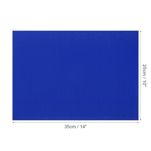 Image of uxcell 10pcs Corrugated Cardboard Paper Sheets,Dark Blue,14 inch x 10inch,for Craft and DIY Projects