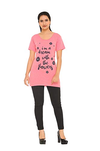 Image of In Love Women's Plus Size Longline T-Shirt with Side Pocket, 3 /4 Sleeve, Crew Neck