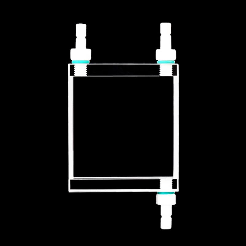Cubeta de flujo de cuarzo (1 unidad): 27 ml de volumen, 10 mm de recorrido óptico, luz bidireccional for espectroscopia.