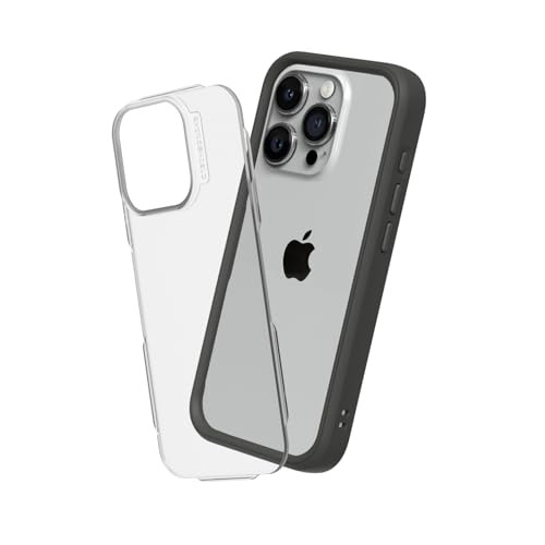 Coque iPhone 15 Pro mince RhinoShield Mod NX graphite protection impact